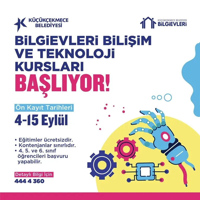 BİLGİ EVLERİ VE ÇOCUK ÜNİVERSİTESİ KURS KAYITLARI BAŞLADI  